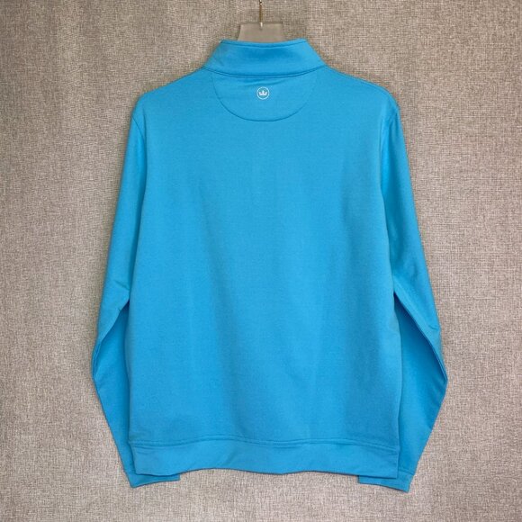 PETER MILLAR Perth Mélange Performance Quarter-Zip Color CRRBN Size MED - NWT - Picture 3 of 5